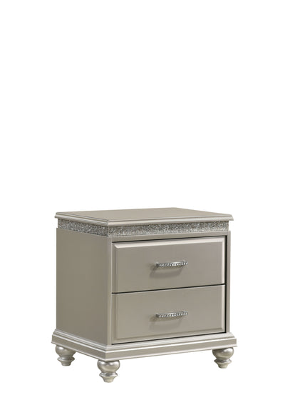 Valiant - Nightstand - Silver - Grand Furniture GA