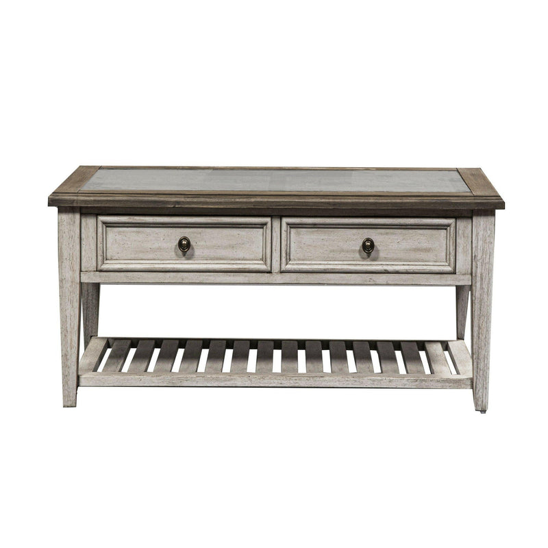 Heartland - Rect Ceiling Tile Cocktail Table - White