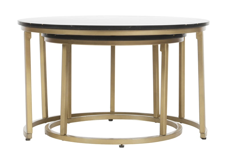 Kyle - Nesting Cocktail Table (Set of 2) - Black / Gold