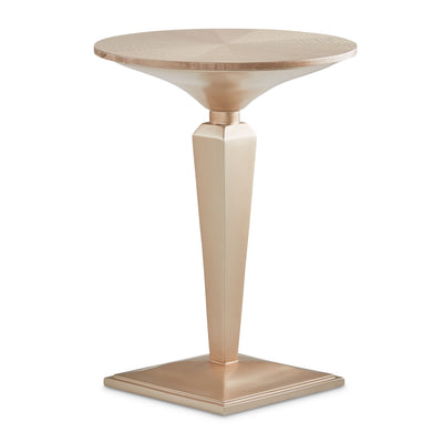 Malibu Crest - Round Pedestal Tea Table - Chardonnay