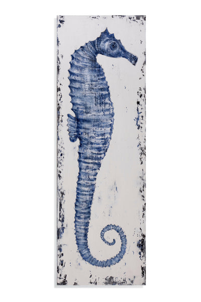 Sea Horse I - Canvas Art - Blue - Canvas Art - Grand Furniture GA