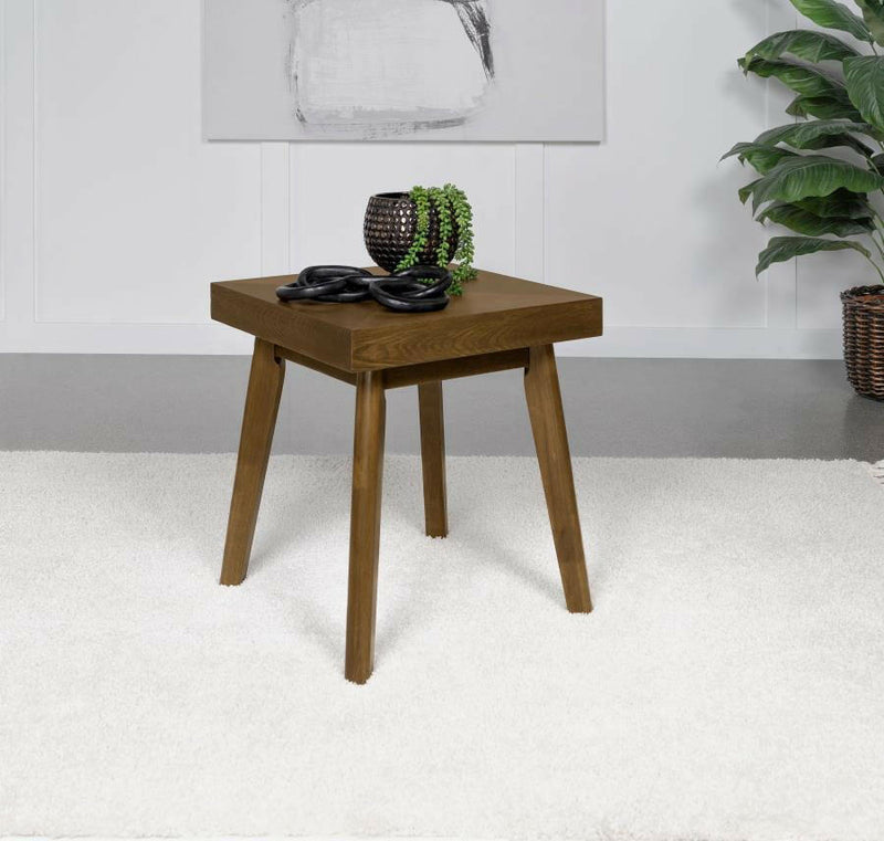 Westerly - Square Wood Side End Table - Walnut Brown