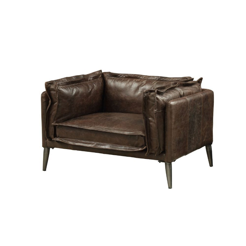 Porchester - Chair - Distress Chocolate Top Grain Leather - Grand Furniture GA