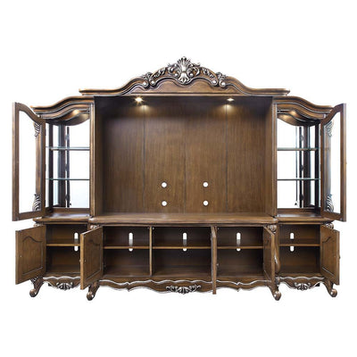 Latisha - Entertainment Center - Antique Oak Finish - Grand Furniture GA