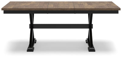 Wildenauer - Brown / Black - Rectangular Dining Extension Table