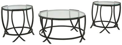 Tarrin - Black - Occasional Table Set (Set of 3).