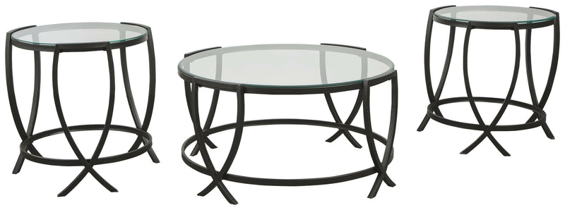 Tarrin - Black - Occasional Table Set (Set of 3).