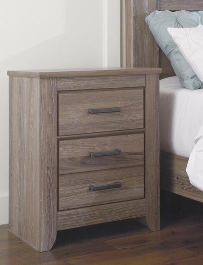 Zelen - Warm Gray - Two Drawer Night Stand - Grand Furniture GA