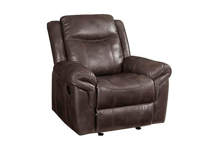 Lydia - Glider Recliner - Brown Leather Aire - Grand Furniture GA