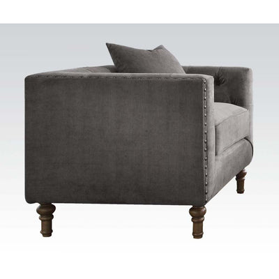 Sidonia - Chair - Gray Velvet - Grand Furniture GA