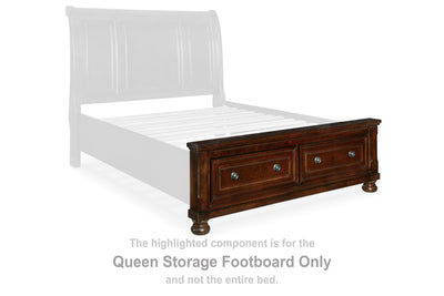 Porter - Rustic Brown - Queen Storage Footboard