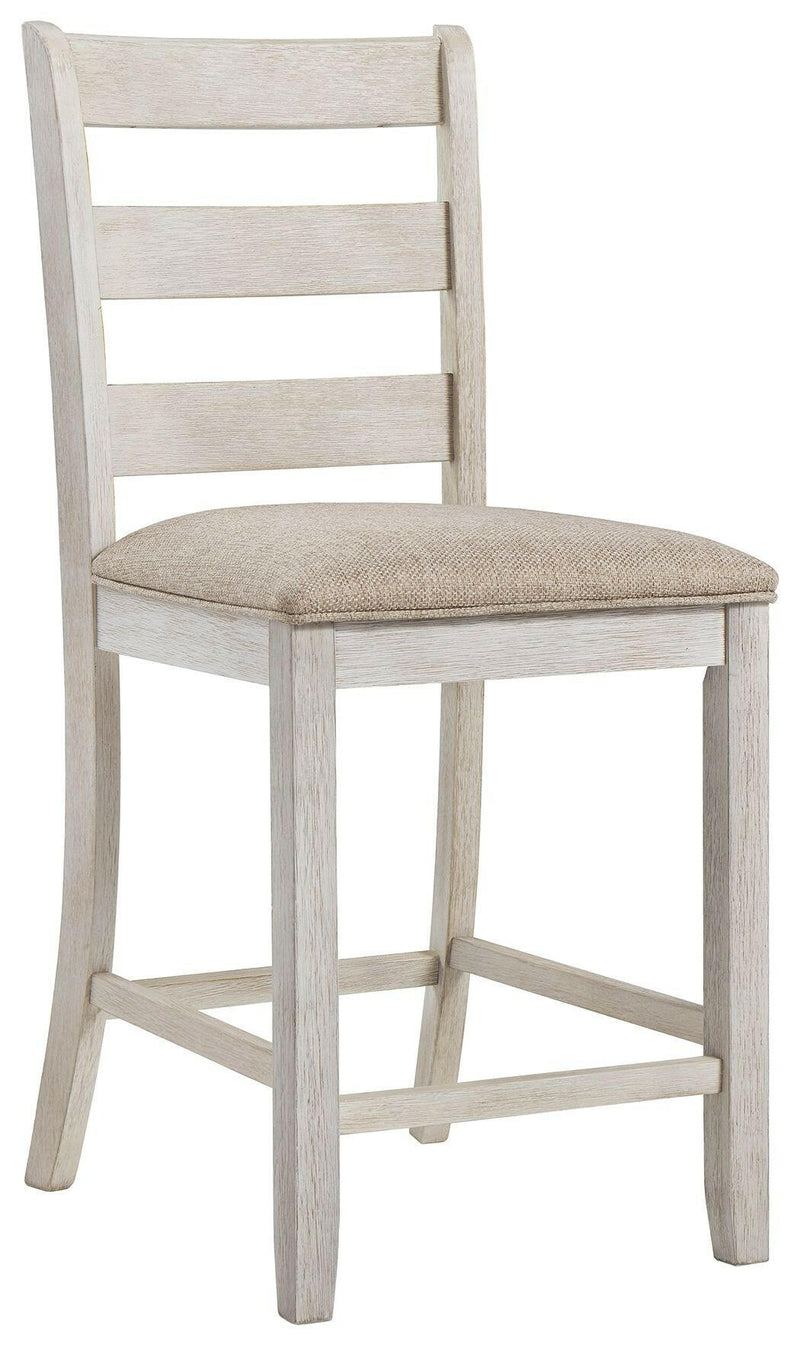 Skempton - White - Upholstered Barstool (Set of 2).