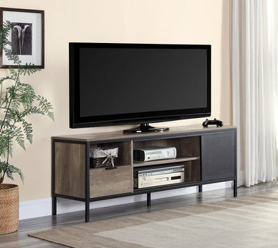 Nantan - TV Stand - Rustic Oak & Black Finish - 21" - Grand Furniture GA