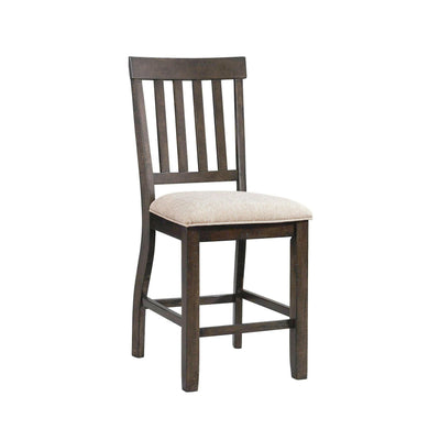 Stone - Counter Slat Back Side Chair (Set of 2) - Smokey Walnut - Chair Sets - Grand Furniture GA