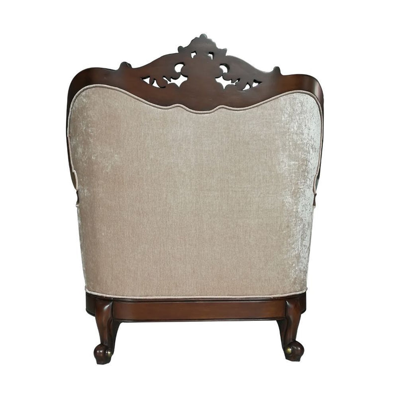 Devayne - Chair - Fabric & Dark Walnut.