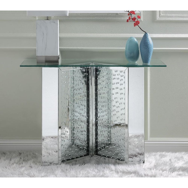 Nysa - Accent Table - Pearl Silver - Wood - 32" - Grand Furniture GA