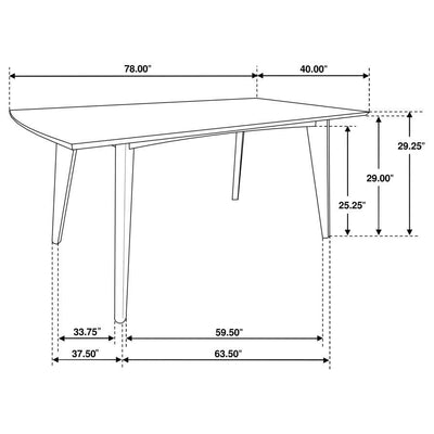 Malone - Rectangular Wood Dining Table - Dark Walnut