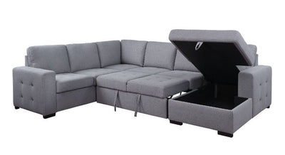 Nardo - Sectional Sofa - Gray Fabric - Grand Furniture GA