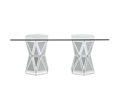 Noralie - Dining Table - Mirrored - Glass - Grand Furniture GA