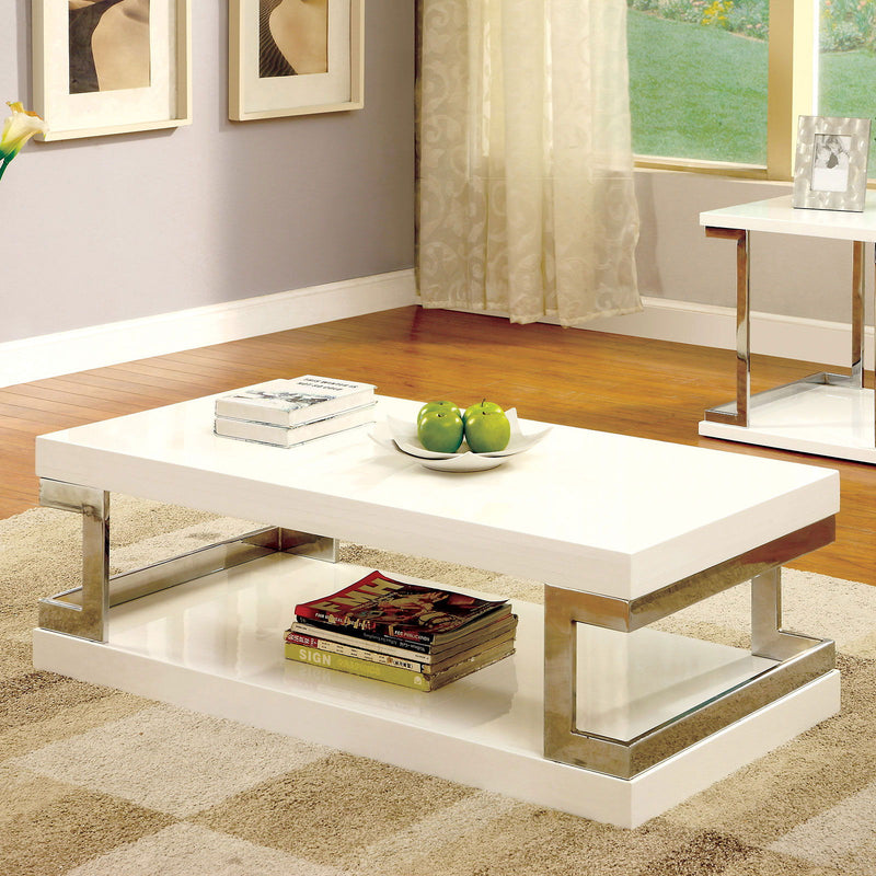 Meda - Coffee Table - White - Grand Furniture GA