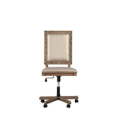 Orianne - Executive Office Chair - Champagne PU & Antique Gold - Grand Furniture GA