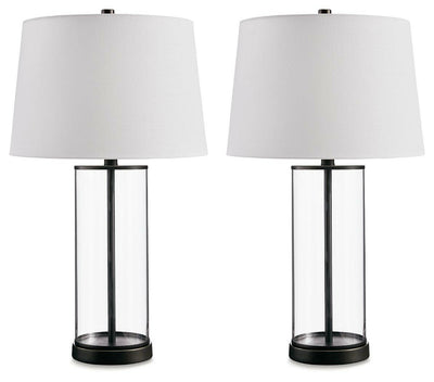 Wilmburgh - Clear / Bronze Finish - Glass Table Lamp (Set of 2).