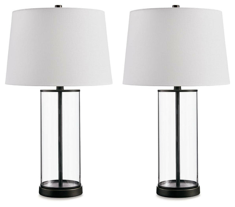 Wilmburgh - Clear / Bronze Finish - Glass Table Lamp (Set of 2).