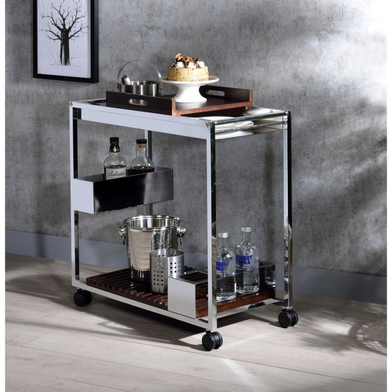 Lisses - Serving Cart - Chrome - Grand Furniture GA