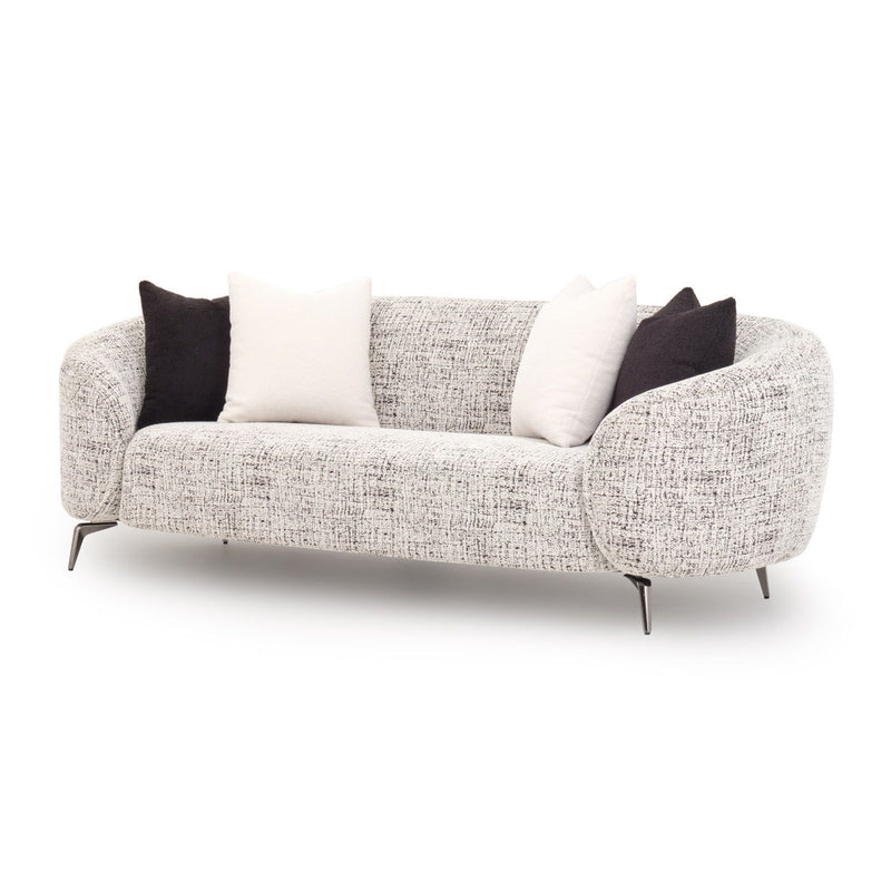 Noir Boucle - Sofa - Cookie/Black Nickel