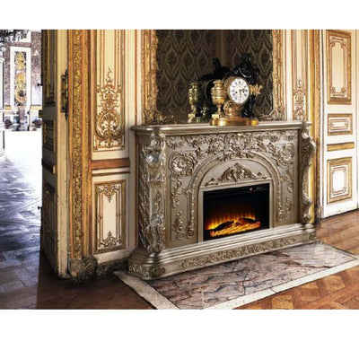 Zabrina - Fireplace - Antique Silver Finish - 49.5" - Grand Furniture GA
