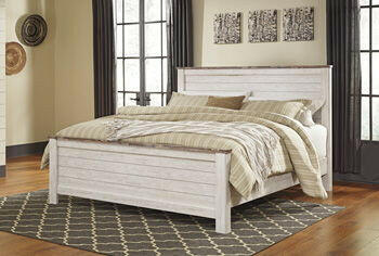 Willowton - Whitewash - King/Cal King Panel Footboard.