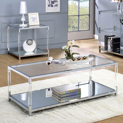 Ludvig - Coffee Table - Chrome / Clear - Grand Furniture GA