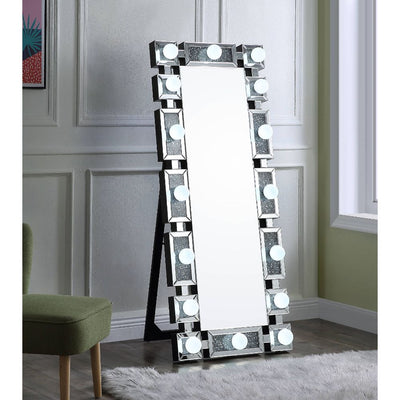 Noralie - Accent Floor Mirror - Pearl Silver - 63" - Grand Furniture GA