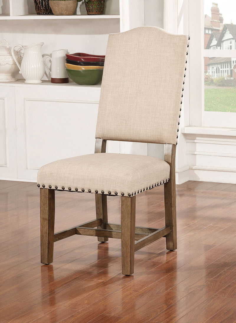 Julia - Side Chair (Set of 2) - Light Oak / Beige