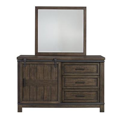 Thornwood Hills - 3 Drawers Dresser & Mirror - Dark Gray.