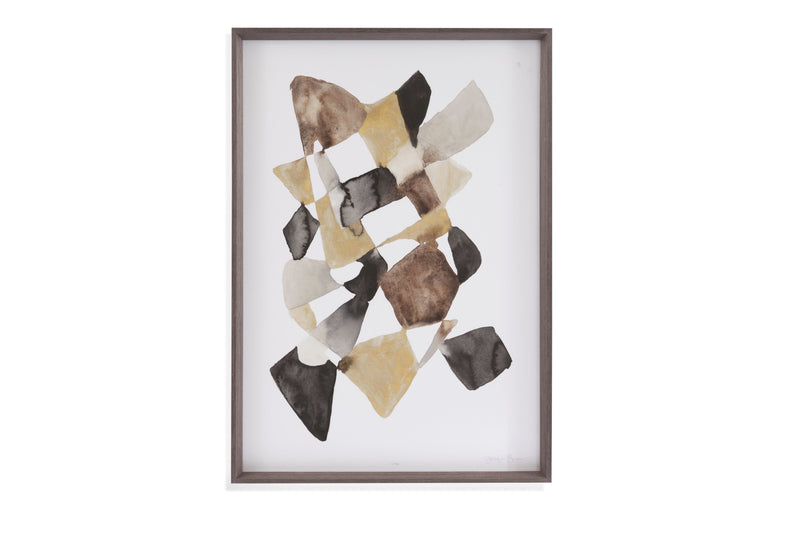 Mod In Neutrals II - Framed Print - Brown