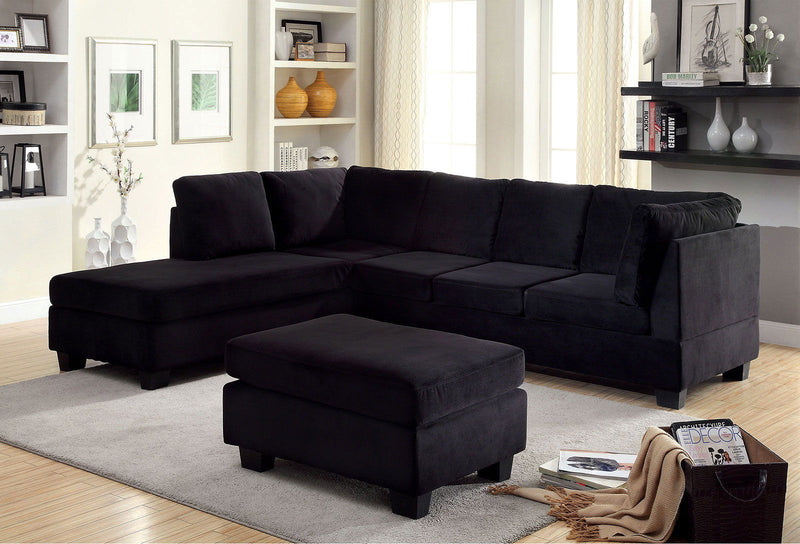 Lomma - Ottoman - Black - Grand Furniture GA