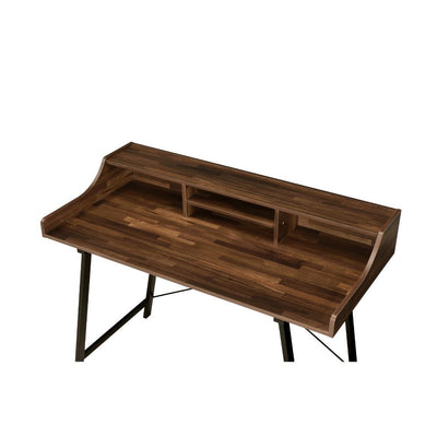 Sange - Desk - Walnut & Black - Grand Furniture GA