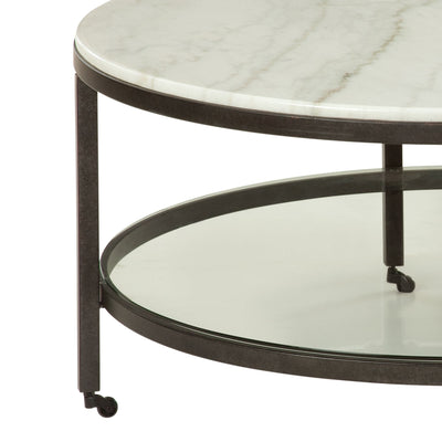 Whitman - Round Cocktail Table - White