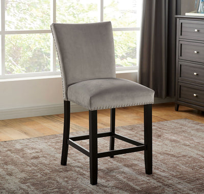 Kian - Counter Height Chair (Set of 2) - Black / Light Gray.