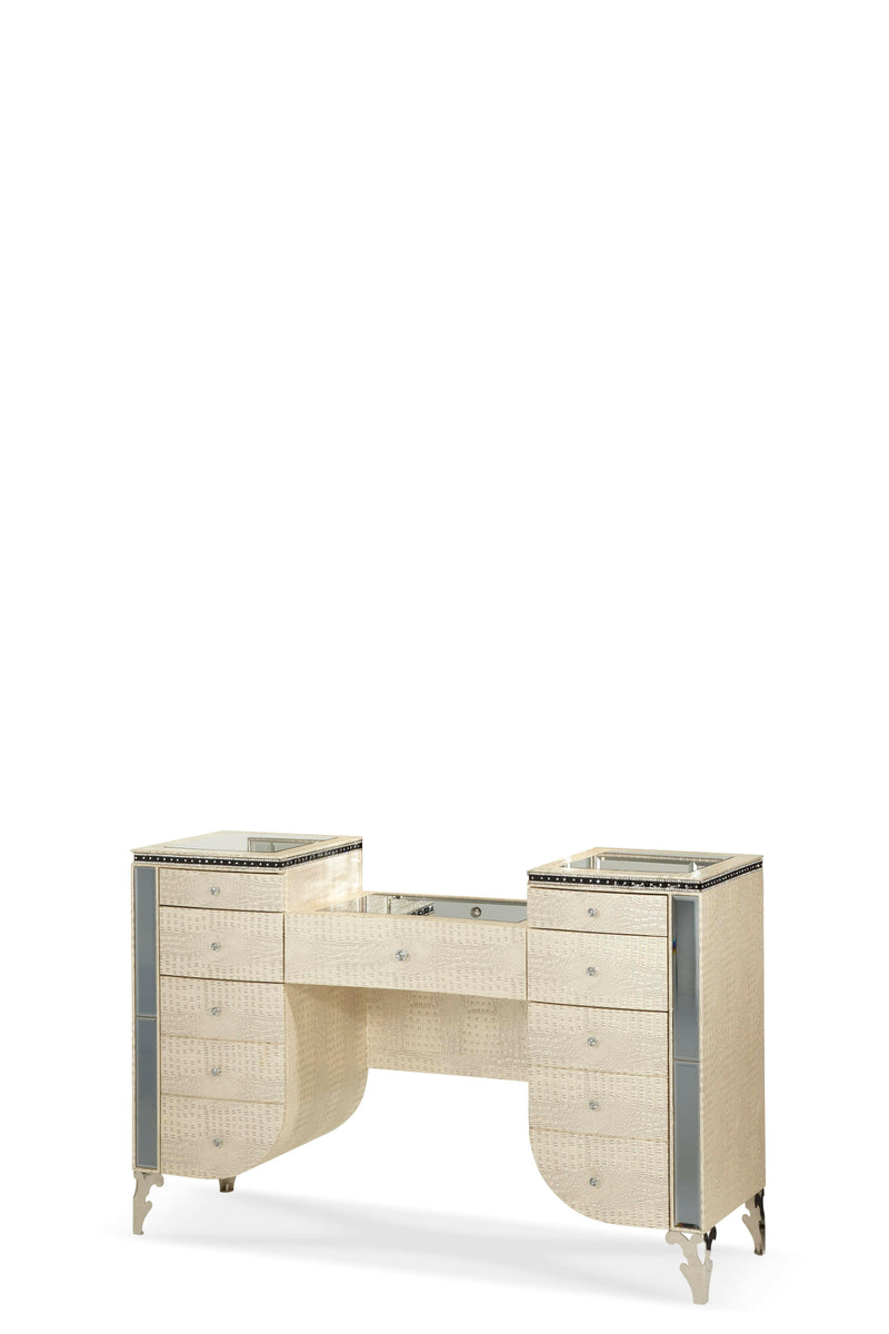 Hollywood Swank - Upholstered Vanity.