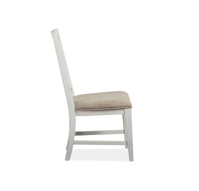 Heron Cove - Dining Side Chair With Upholstered Seat (Set of 2) - Chalk White.