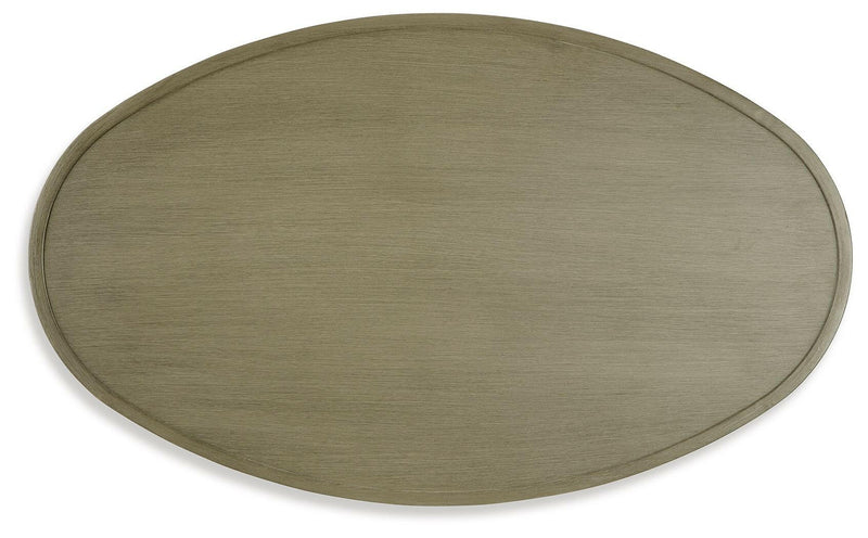 Swiss Valley - Beige - Oval Cocktail Table.