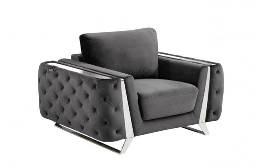 1051 - Contemporary Velvet Chair - Arm Chairs - Grand Furniture GA