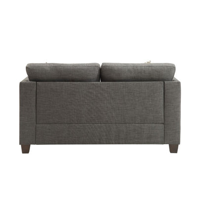 Laurissa - Loveseat - Light Charcoal Linen - Grand Furniture GA