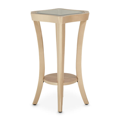 Malibu Crest - End Table with Glass Top - Chardonnay