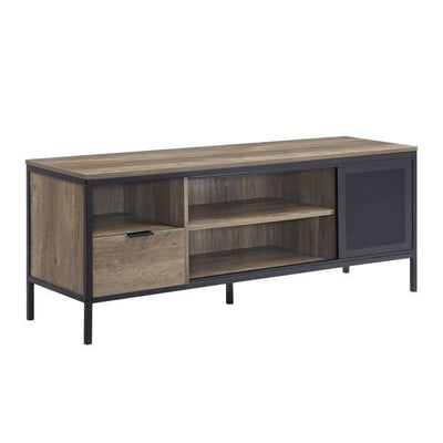 Nantan - TV Stand - Rustic Oak & Black Finish - 21" - Grand Furniture GA