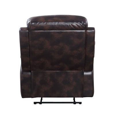 Perfiel - Recliner - 2 Tone Dark Brown Top Grain Leather - Grand Furniture GA