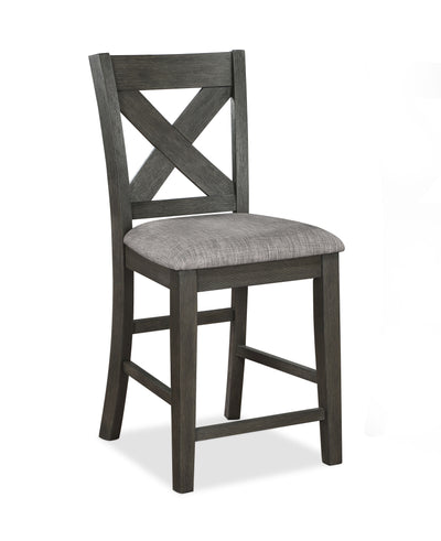 Rufus - Counter Height Chair (Set of 2) - Gray - Grand Furniture GA