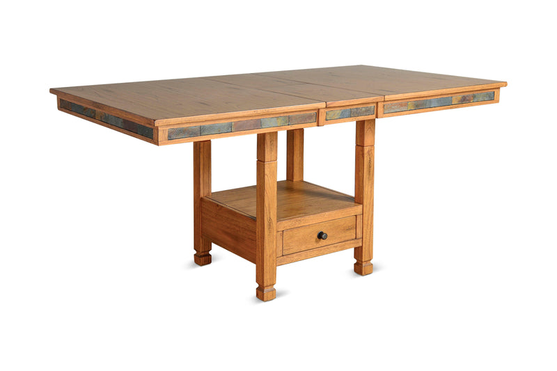 Sedona - Dual Height Dining Table - Light Brown.